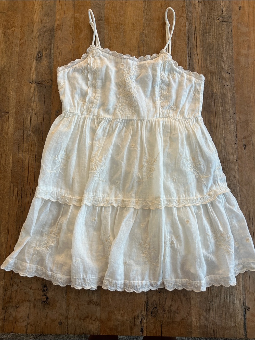 Urban Outfitters White Tiered Eyelet Sundress